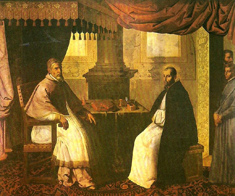 Francisco de Zurbaran st. bruno in conversation with pope urban china oil painting image